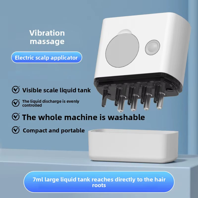 EMS Microcurrent Scalp Massager | Red Light Therapy | 15Ml Liquid Tank for Hair Growth.
