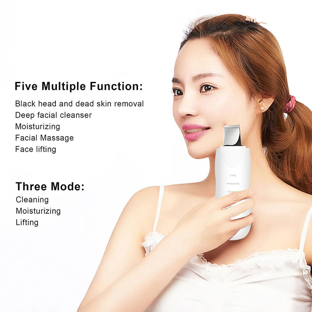 PoreWave Pro™ Ultrasonic Skin Scrubber – Deep Pore Cleanser & Facial Exfoliating