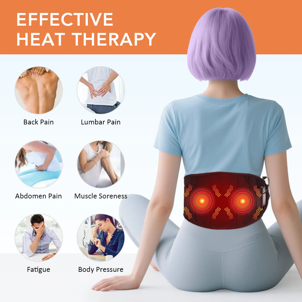 ThermaCore™ Red Light Therapy Heating Waist Massager & Lumbar Support Belt