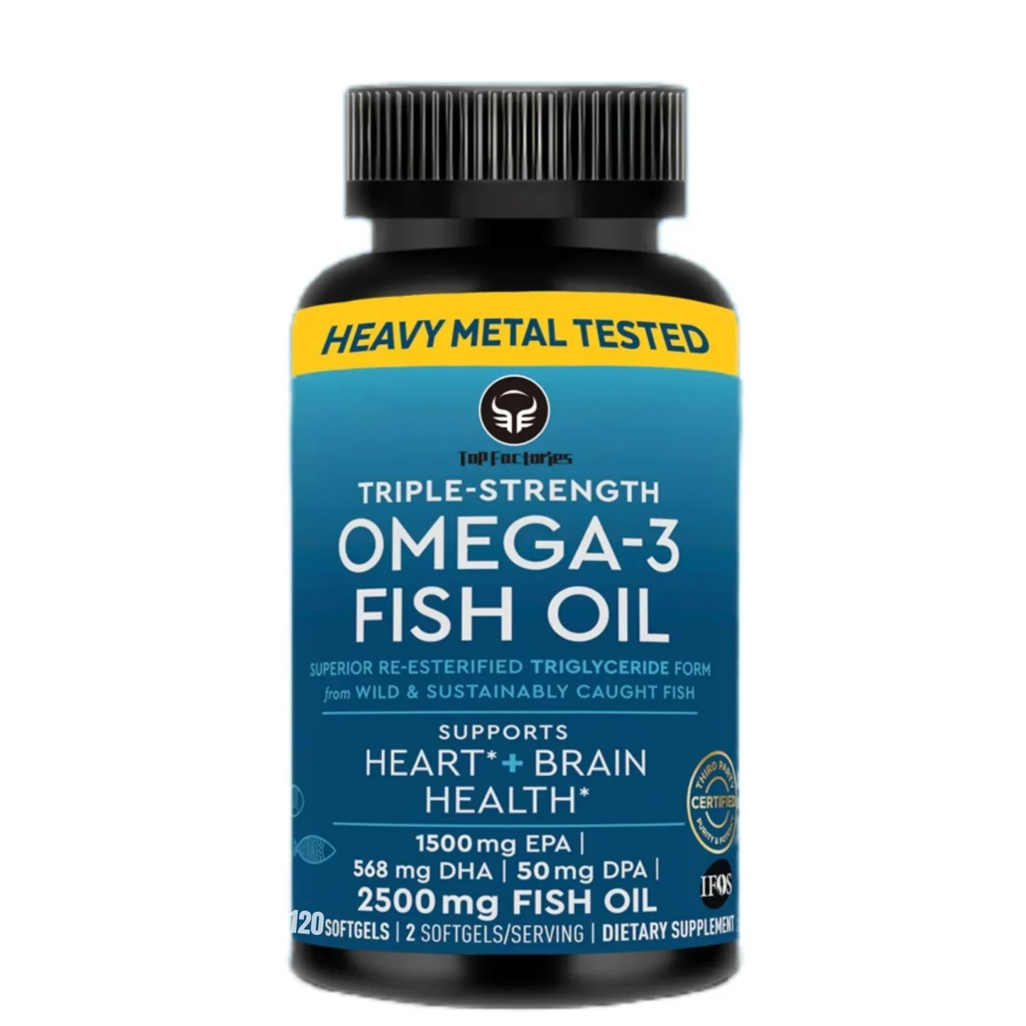 OmegaPure™ Triple Strength Omega-3 Fish Oil – High Potency EPA & DHA Omega-3 Supplement