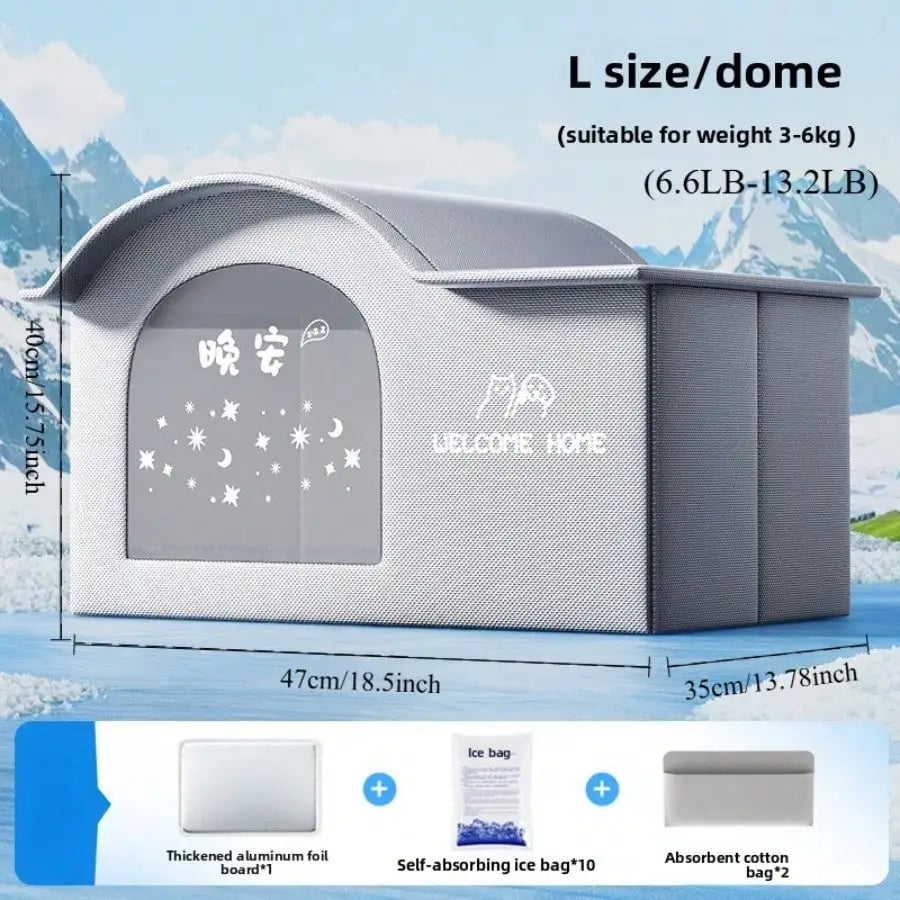 ArcticNest™ Pet Cooling Bed – Summer Cooling House for Cats & Small Dogs