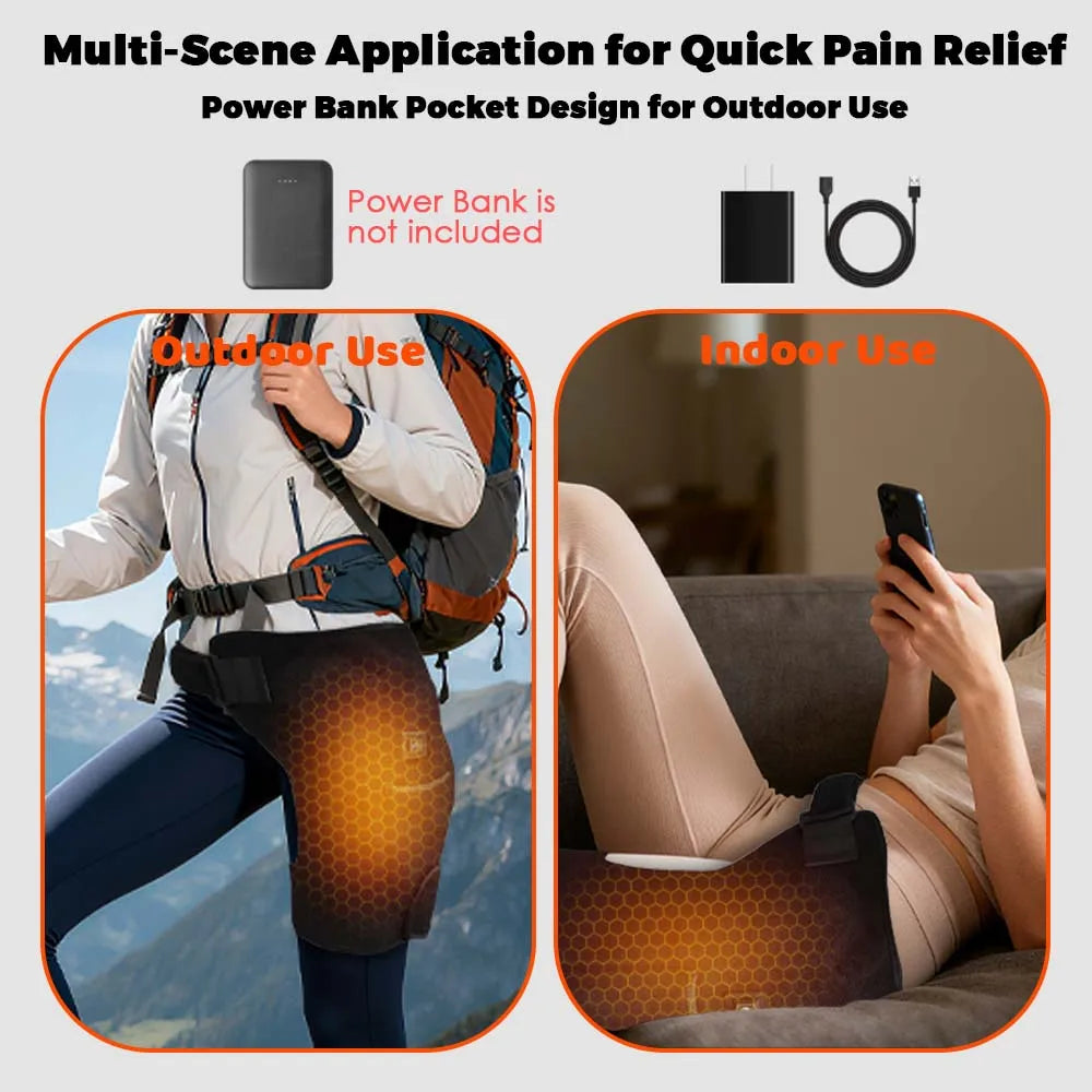 Relievio™ Heated Hip Support Belt – Infrared Therapy Wrap for Sciatica, Hip & Lumbar Pain Relief