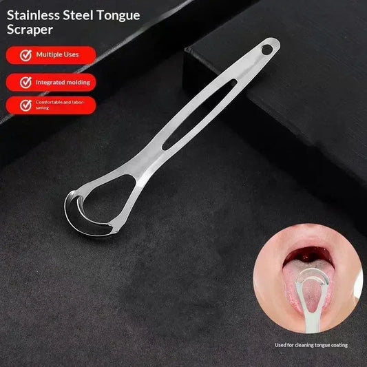 PureScrape™ Stainless Steel Tongue Scraper – Professional Tongue Cleaner for Fresh Breath & Daily Oral Care
