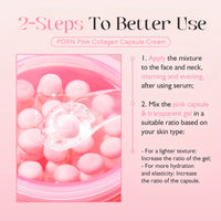  Pink Collagen Capsule Cream┃Anti-Wrinkle┃Hydrating┃Glowing┃Increase Elasticity 5%┃Niacinamide Hydrolyzed Collagen.