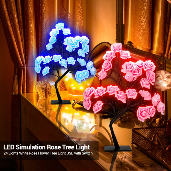 LED Rose Tree┃USB Powered Artificial Flower.