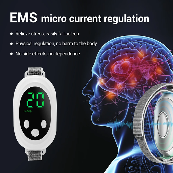 SleepWave™ EMS Sleep Aid Machine – Microcurrent Relaxation & Stress Relief Massager