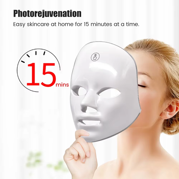 LED Facial Mask | Red Light Therapy Skin Rejuvenation | anti Acne Wrinkle Removal Skin Care Mask.
