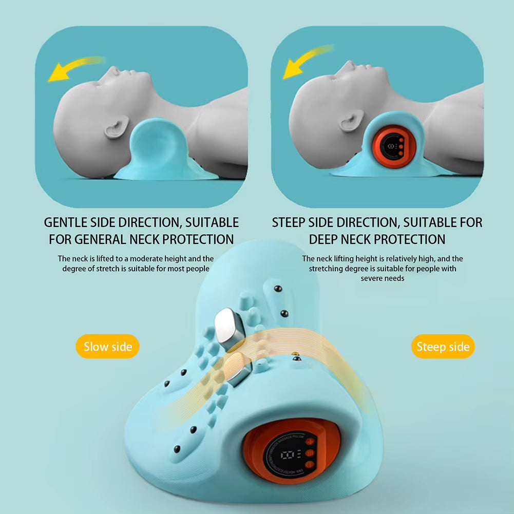 NeckRelief Pro™ Cervical Traction Massager – Portable Neck & Acupoint Therapy Pillow
