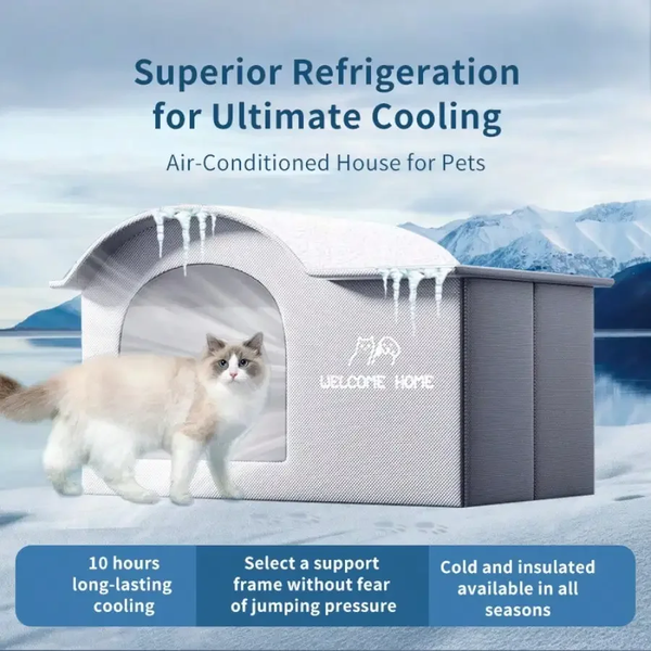 ArcticNest™ Pet Cooling Bed – Summer Cooling House for Cats & Small Dogs
