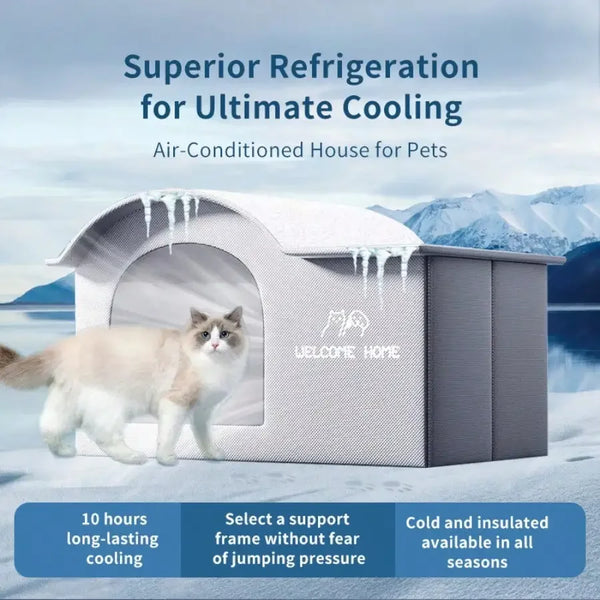 ArcticNest™ Pet Cooling Bed – Summer Cooling House for Cats & Small Dogs
