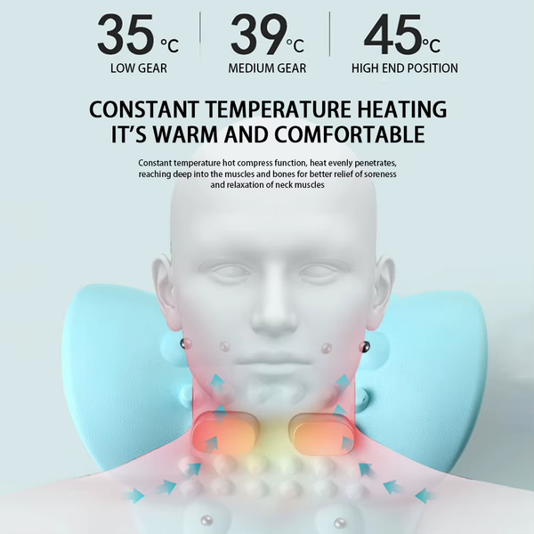 NeckRelief Pro™ Cervical Traction Massager – Portable Neck & Acupoint Therapy Pillow
