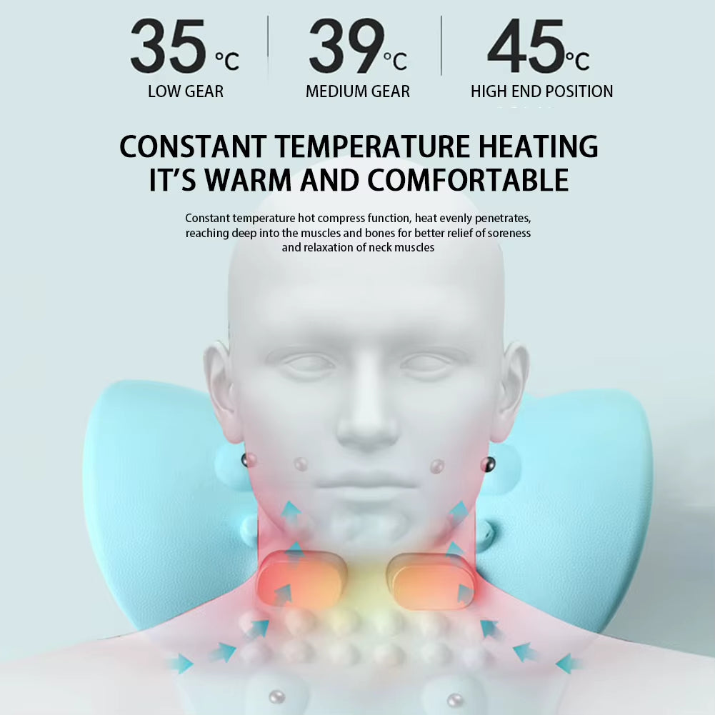 NeckRelief Pro™ Cervical Traction Massager – Portable Neck & Acupoint Therapy Pillow
