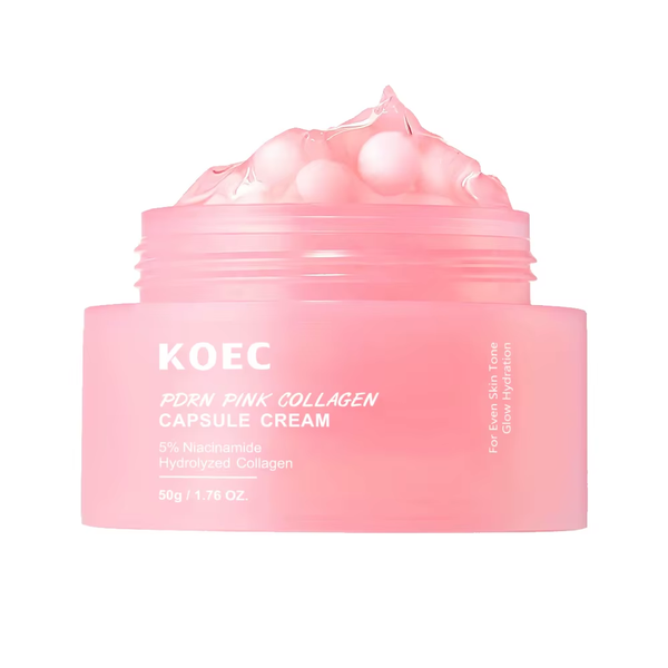  Pink Collagen Capsule Cream┃Anti-Wrinkle┃Hydrating┃Glowing┃Increase Elasticity 5%┃Niacinamide Hydrolyzed Collagen.