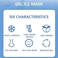 CryoGlow™ Cooling Gel Face Mask – Reusable Hot & Cold Therapy Mask for Facial Puffiness & Skin Care