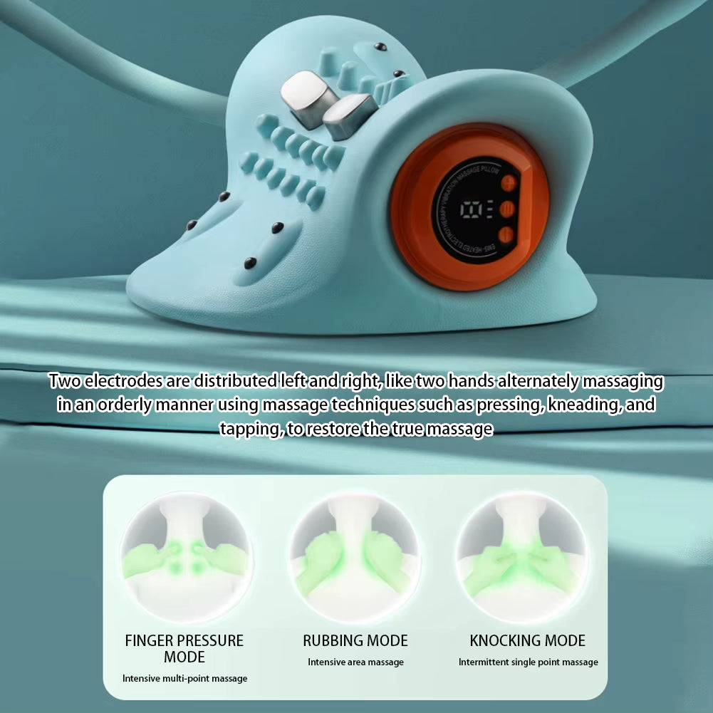 NeckRelief Pro™ Cervical Traction Massager – Portable Neck & Acupoint Therapy Pillow