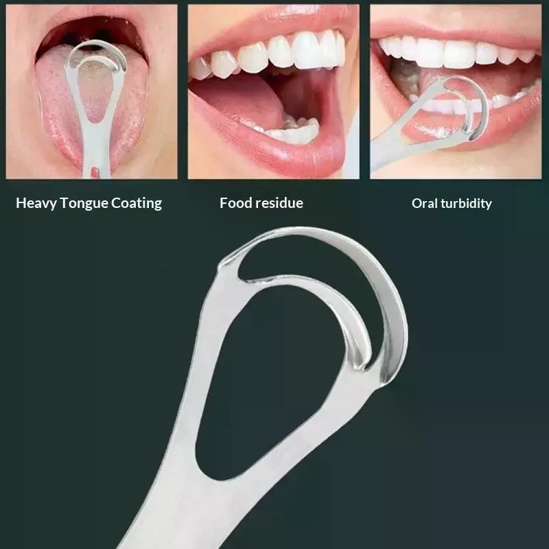 PureScrape™ Stainless Steel Tongue Scraper – Professional Tongue Cleaner for Fresh Breath & Daily Oral Care