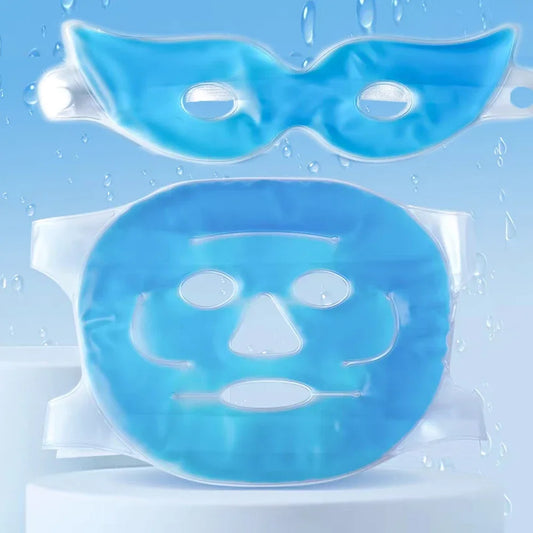 CryoGlow™ Cooling Gel Face Mask – Reusable Hot & Cold Therapy Mask for Facial Puffiness & Skin Care