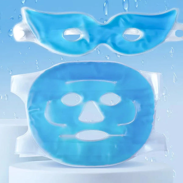 CryoGlow™ Cooling Gel Face Mask – Reusable Hot & Cold Therapy Mask for Facial Puffiness & Skin Care