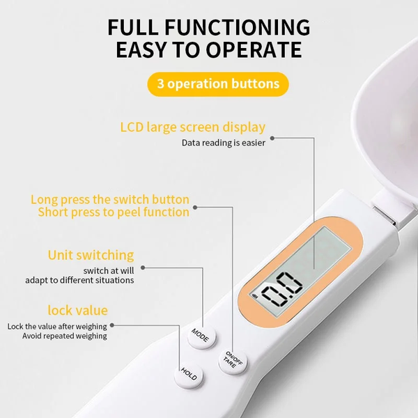 Mini Spoon Scale┃Digital Kitchen Scale┃Electronic LCD Food Scale.