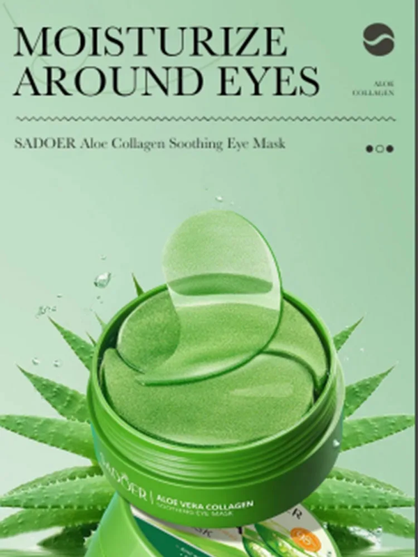 AloeGlow™ Collagen Eye Patches – 60pcs Hydrating Under-Eye Masks for Puffiness & Dark Circle Care