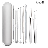Professional Blackhead & Acne Extraction Tool Kit – Stainless Steel Pore Cleaner Needles for Deep Facial Cleansing (4/6/8/11 PCS Set)