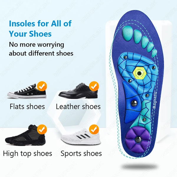 FlexArch™ Magnetic Massage Insoles – Acupressure Arch Support for Foot Pain Relief & Comfort