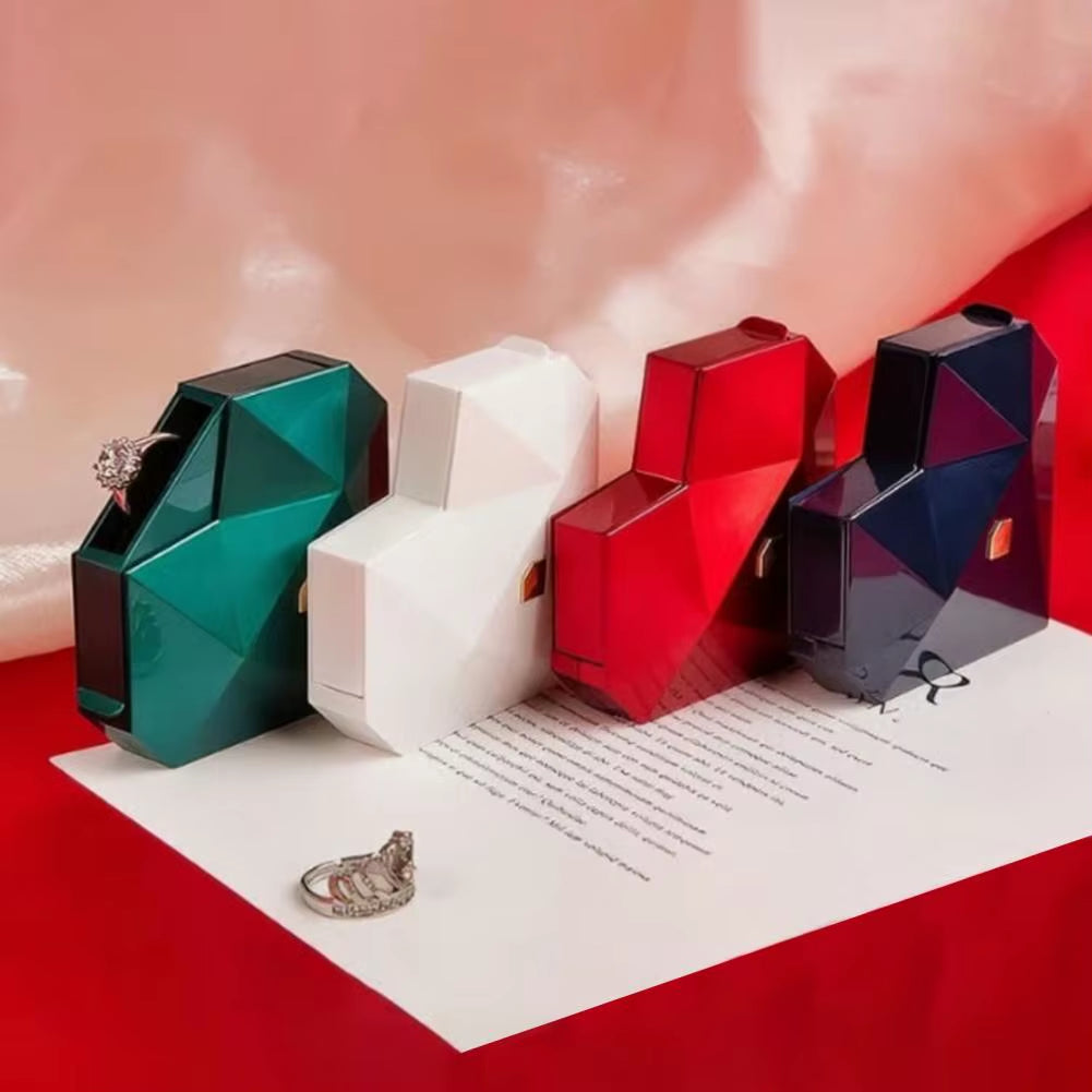 Valentine's Day Heart-Shaped Auto Pop-Up Ring Box