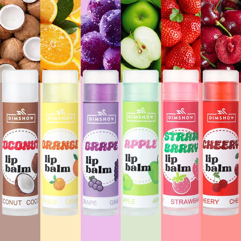 LushLips™ Fruit Lip Care Set – 6 Flavors Hydrating Balm & Overnight Lip Mask