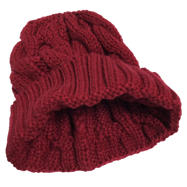 Womens Winter Knitted Beanie | Ponytail Beanie | Warm Wool Beanie Hats