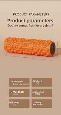 VibeRoll™ Electric Foam Roller – Deep Tissue Muscle Recovery & Vibrating Massage Roller