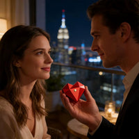 Valentine's Day Heart-Shaped Auto Pop-Up Ring Box