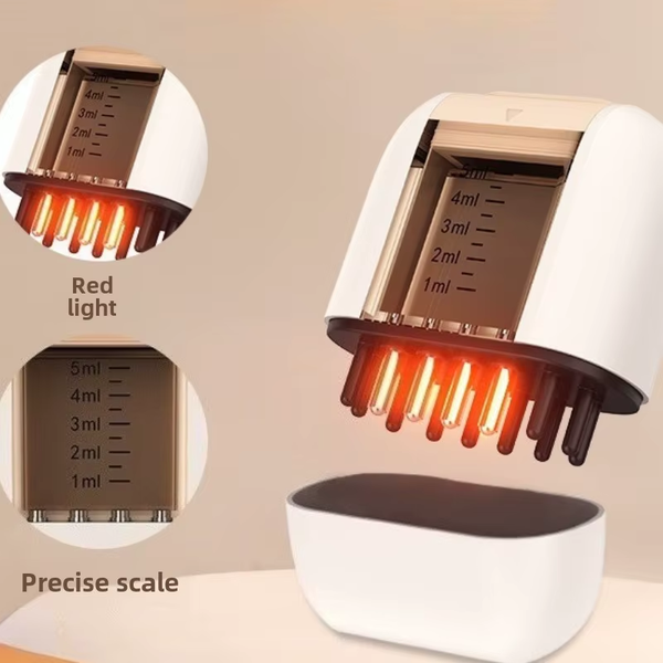 EMS Microcurrent Scalp Massager | Red Light Therapy | 15Ml Liquid Tank for Hair Growth.
