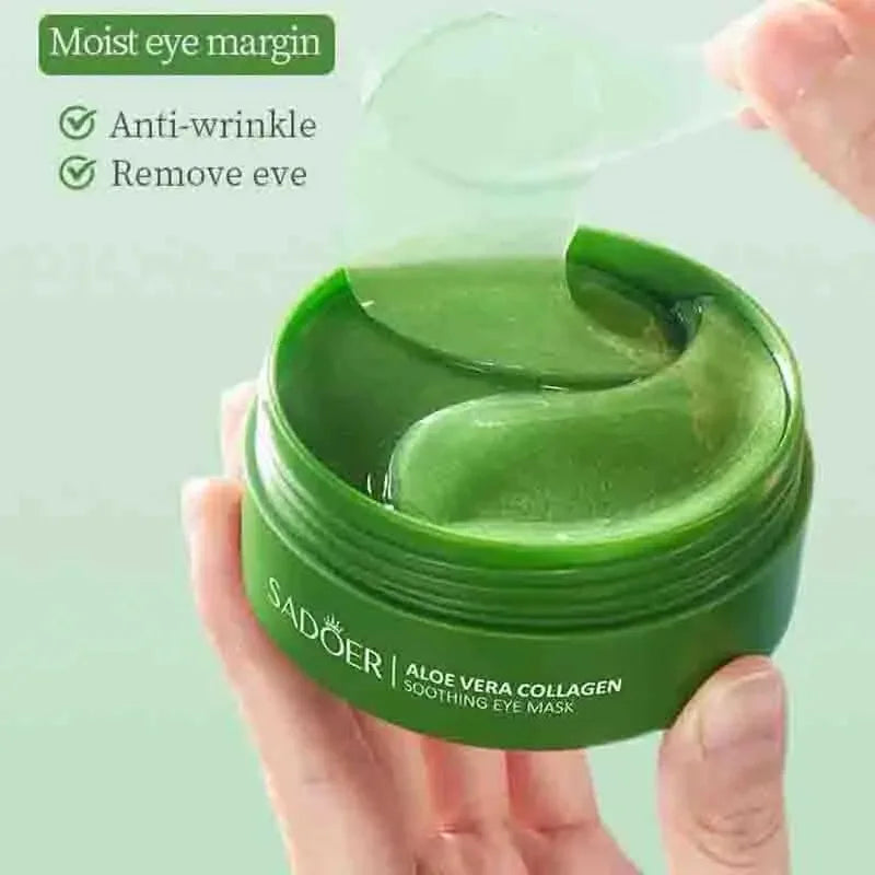 AloeGlow™ Collagen Eye Patches – 60pcs Hydrating Under-Eye Masks for Puffiness & Dark Circle Care