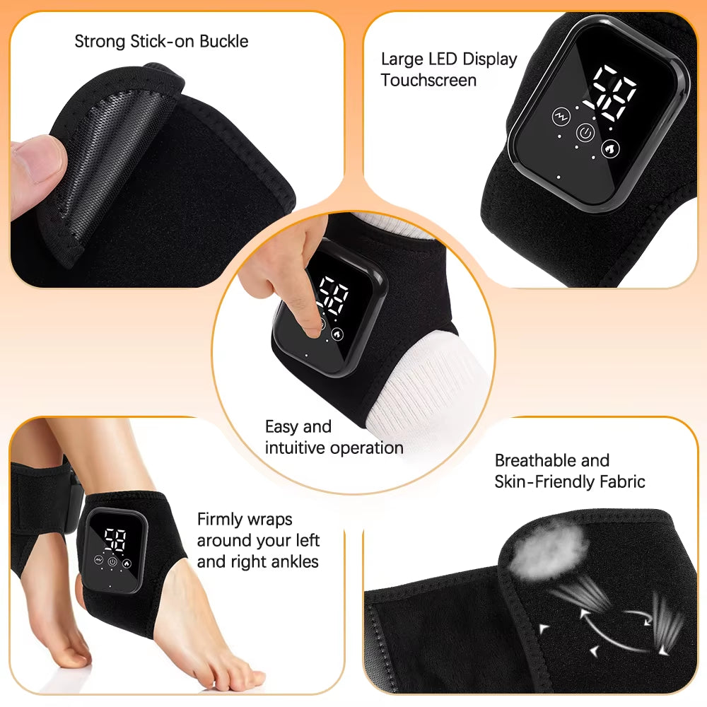 FlexiPulse™ Ankle Recovery System – Smart Air Compression Massager for Achilles Tendon Relief & Circulation Boost