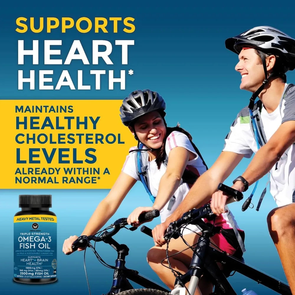 OmegaPure™ Triple Strength Omega-3 Fish Oil – High Potency EPA & DHA Omega-3 Supplement