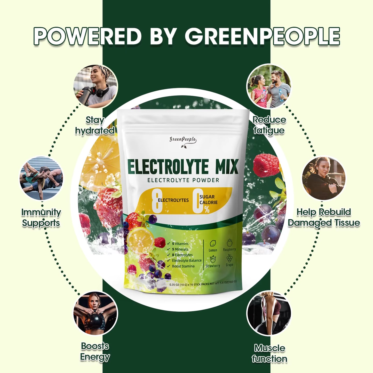 Electrolytes Mix Packets┃Boost Endurance┃Muscle Recovery┃Mental Focus.