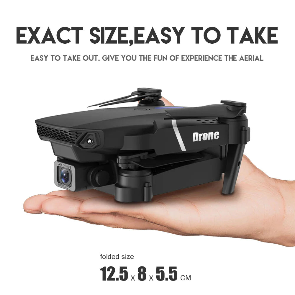 E88 Pro Foldable Quadcopter Drone┃WIFI FPV, HD 4K Camera, Altitude Hold.