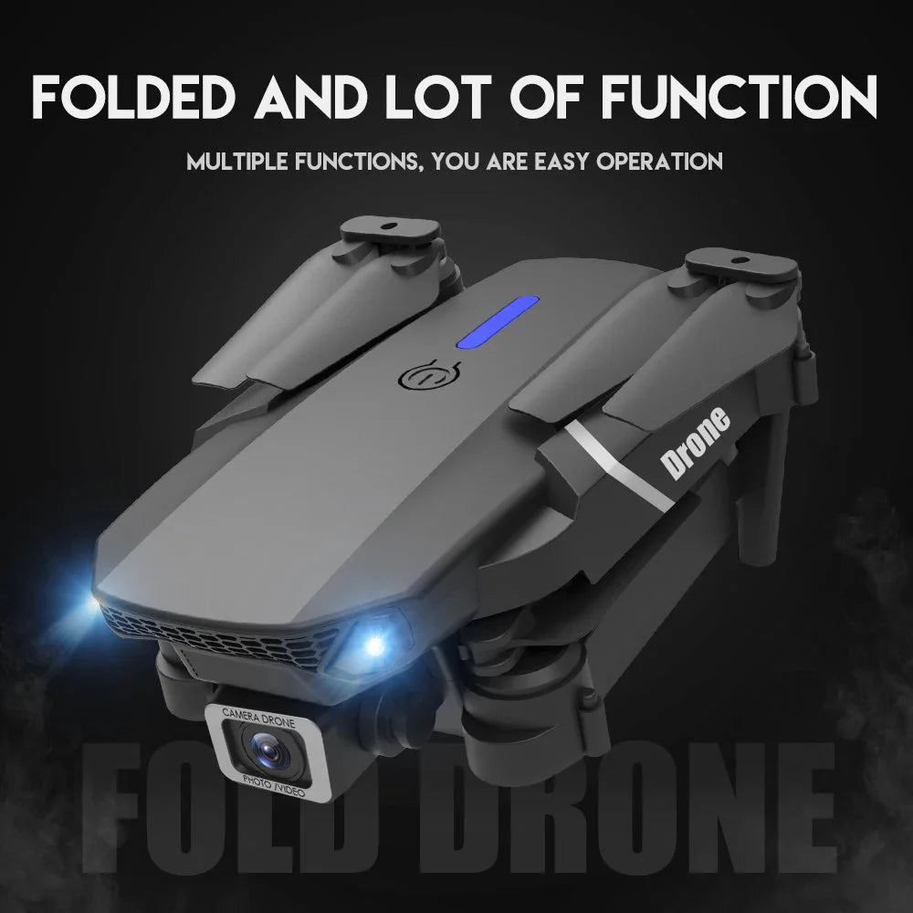 E88 Pro Foldable Quadcopter Drone┃WIFI FPV, HD 4K Camera, Altitude Hold.
