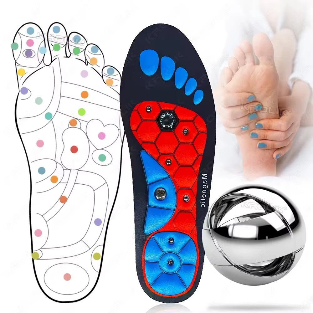 FlexArch™ Magnetic Massage Insoles – Acupressure Arch Support for Foot Pain Relief & Comfort