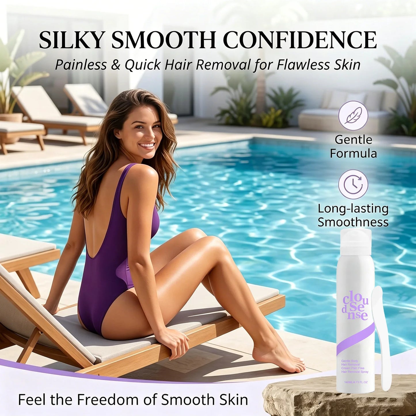 BareGlow™ Hair Removal Spray – Fast & Painless Full Body Hair Remover