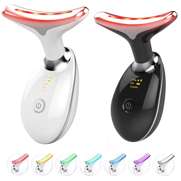 LED Neck and Face Massager for Skin Rejuvenation and Sculpting - Facial Lifting Beauty Device
