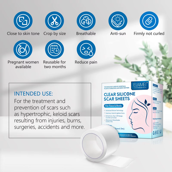 ScarSmooth™ Silicone Scar Repair Tape – Reusable Self-Adhesive Scar Treatment Roll