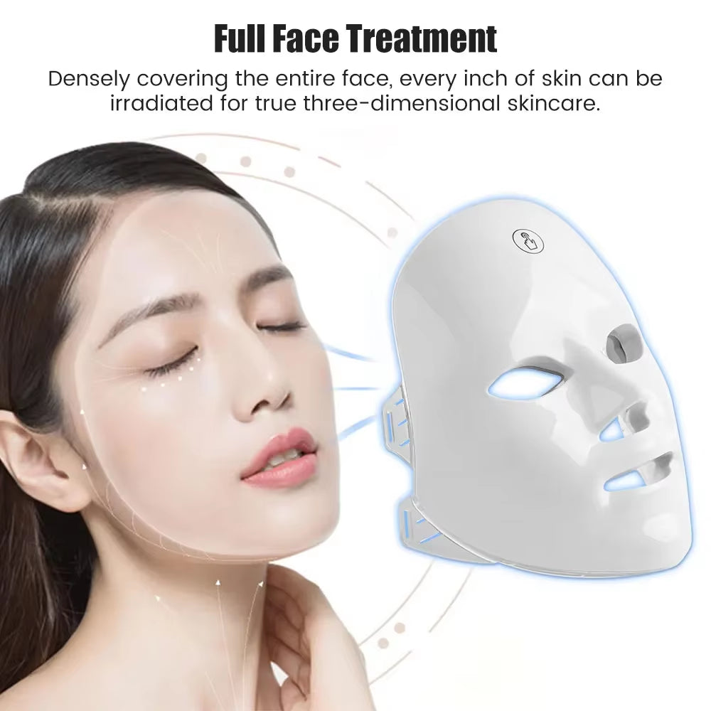 LED Facial Mask | Red Light Therapy Skin Rejuvenation | anti Acne Wrinkle Removal Skin Care Mask.