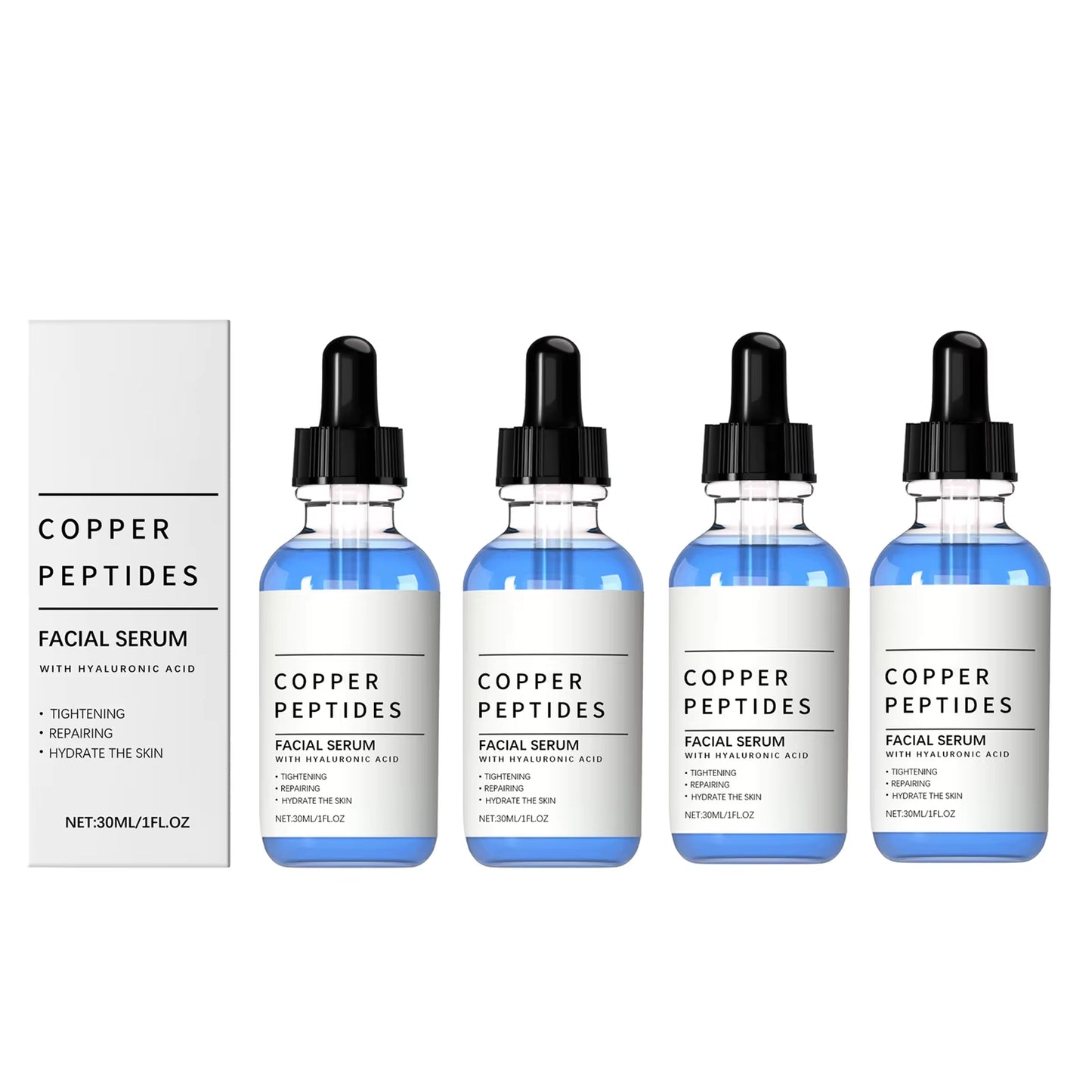 HydraFusion™ Copper Peptide & Hyaluronic Acid Serum – Deep Hydration, Brightening & Skin Repair