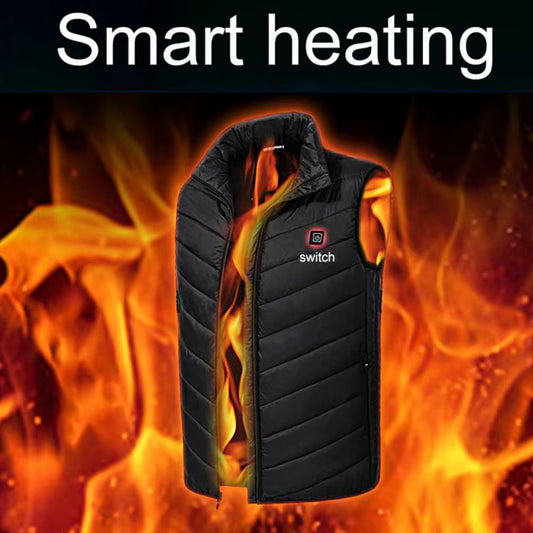 Men Winter Heated Vest | USB Safe Constant Temperature Vest | Outdoor Infrared Heating Vest | Carbon Fiber Thermal Waistcoat.