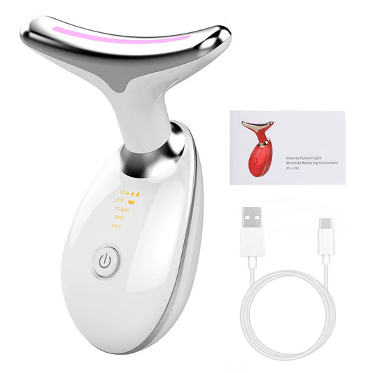 LED Neck and Face Massager for Skin Rejuvenation and Sculpting - Facial Lifting Beauty Device