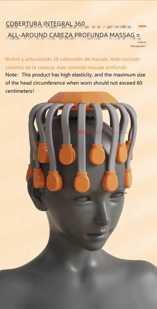 NeuroScalp™ Red Light Therapy Head Massager – 20 Mode Relaxation System