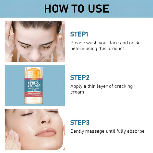 Retinol Lifting Firming Cream Stick│Collagen│Smooth Wrinkles Face Cream for Moisturizer.