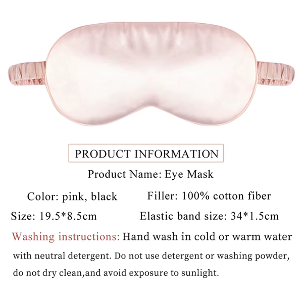 SilkDream™ Pure Silk Sleep Mask – Soft Breathable Eye Mask for Deep, Restful Sleep
