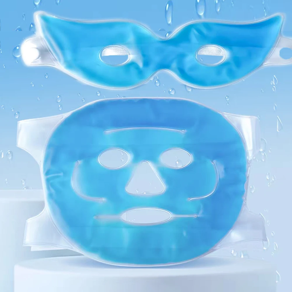 CryoGlow™ Cooling Gel Face Mask – Reusable Hot & Cold Therapy Mask for Facial Puffiness & Skin Care